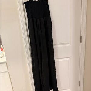 Black jumpsuit/ beach coverup